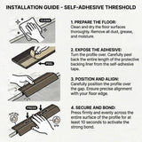 Anodised aluminium self Adhesive door threshold Installaion Guide
