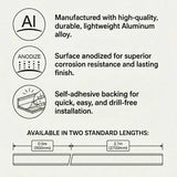 Anodised aluminium self Adhesive door threshold feature