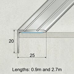 aluminum stair nosing profile with anti-slip grooves, Diagram
