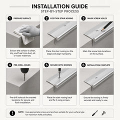 Aluminium LVT Stair Nosing Edge Profile for 5mm Flooring installation Guide