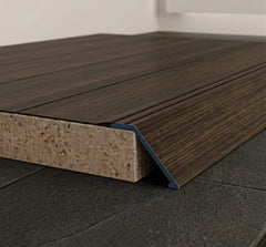 A47 41mm aluminium wood effect self adhesive door threshold ramp profile UK Wooden Congo Wenge Finish