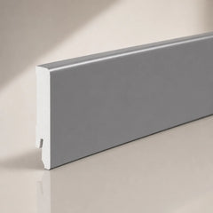 80mm polystyrene skirting board Dark gray finish wall floor edge trim UK