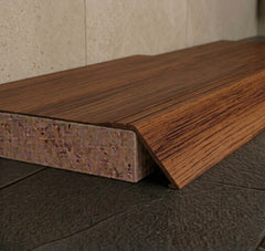 A47 41mm aluminium wood effect self adhesive door threshold ramp profile UK Wooden Mahogany Finish