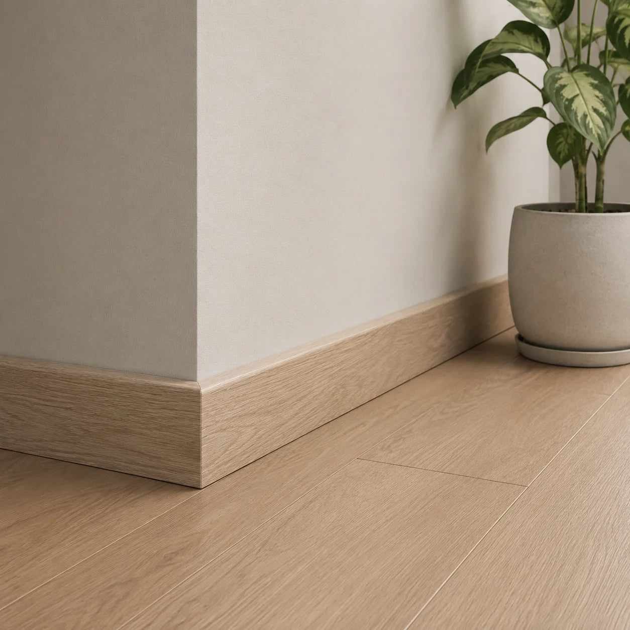 80mm polystyrene skirting board wood finish wall floor edge trim UK