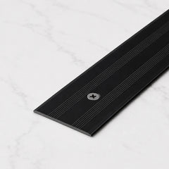 Aluminium Flat Screw Fix Door Threshold Strip in black color