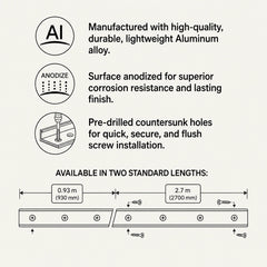 Aluminium Flat Screw Fix Door Threshold Strip key features