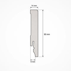 80mm polystyrene skirting board wall floor edge trim UK Diagram