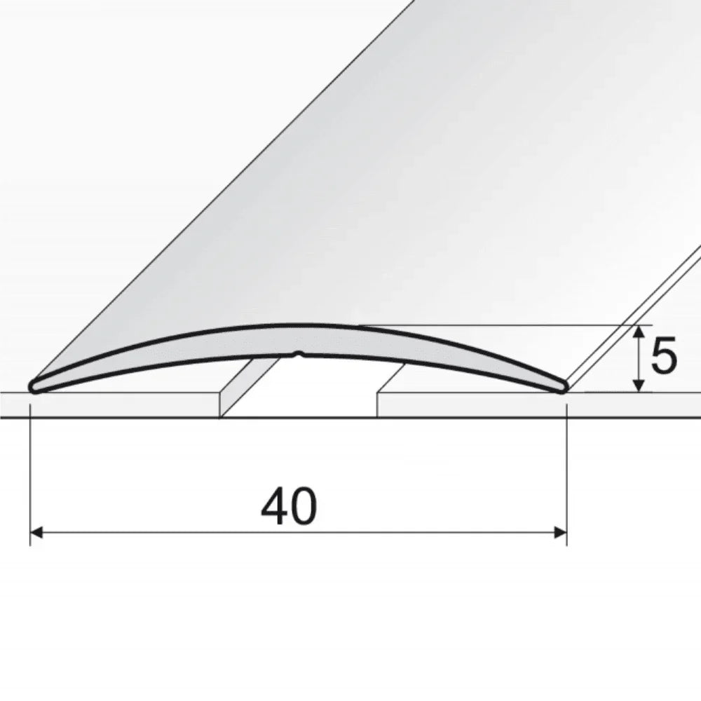 A13 40mm Aluminium Wood Effect Self Adhesive Door Threshold Strip