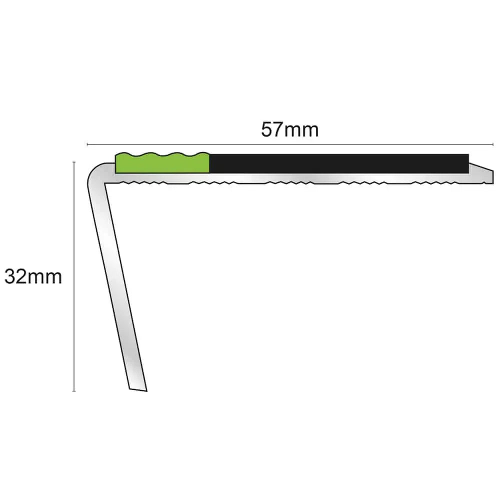 Non Slip Stair Nosing Edge Trim With Pvc Insert