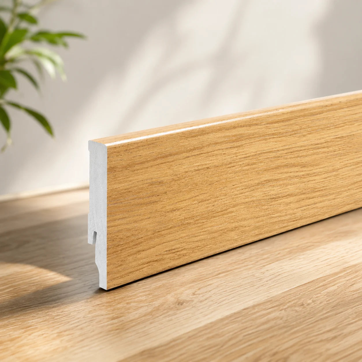 80mm polystyrene skirting board Bavarian wood finish wall floor edge trim UK