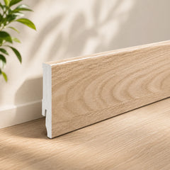 80mm polystyrene skirting board cascadia wood finish wall floor edge trim UK