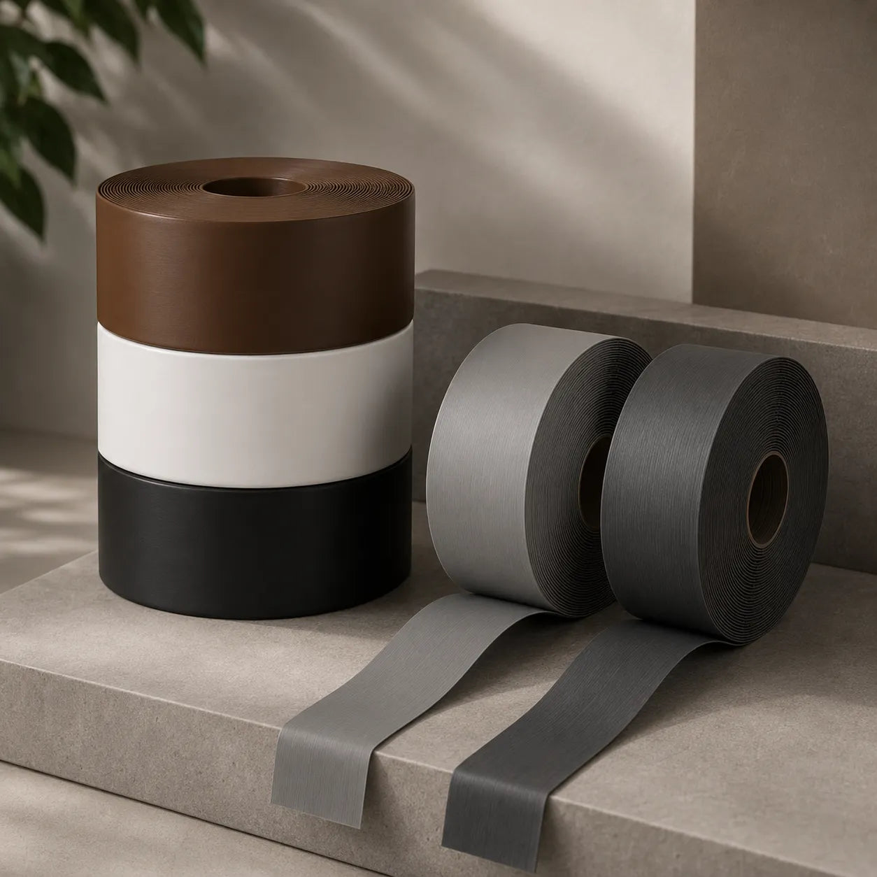 Flexible PVC trim strip wall floor edge finishing diffrent color roll
