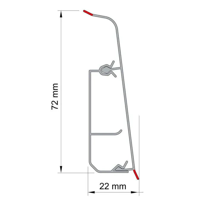 PVC Skirting Board Lima 72mm With Cable Management System