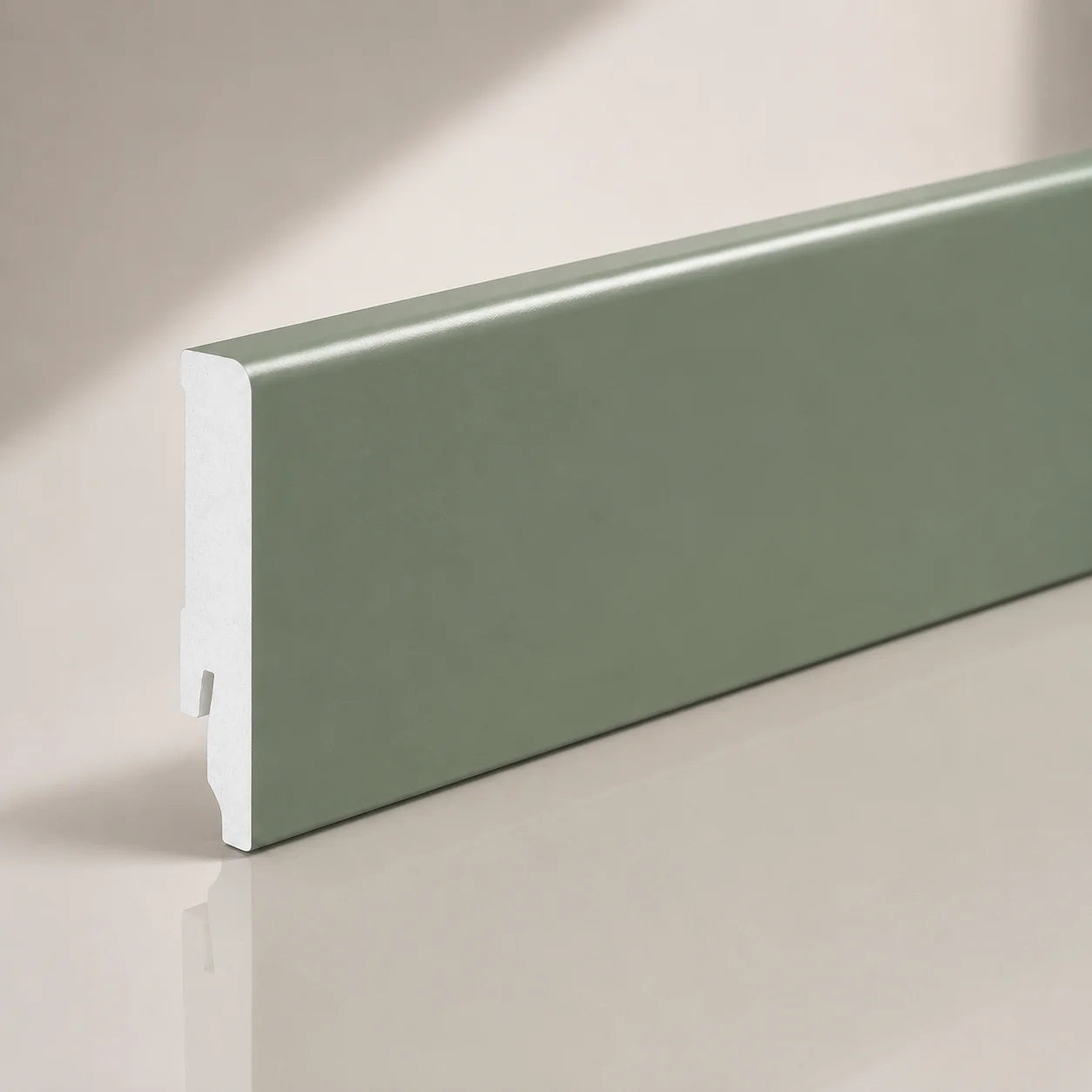 80mm polystyrene skirting board Sage wall floor edge trim UK