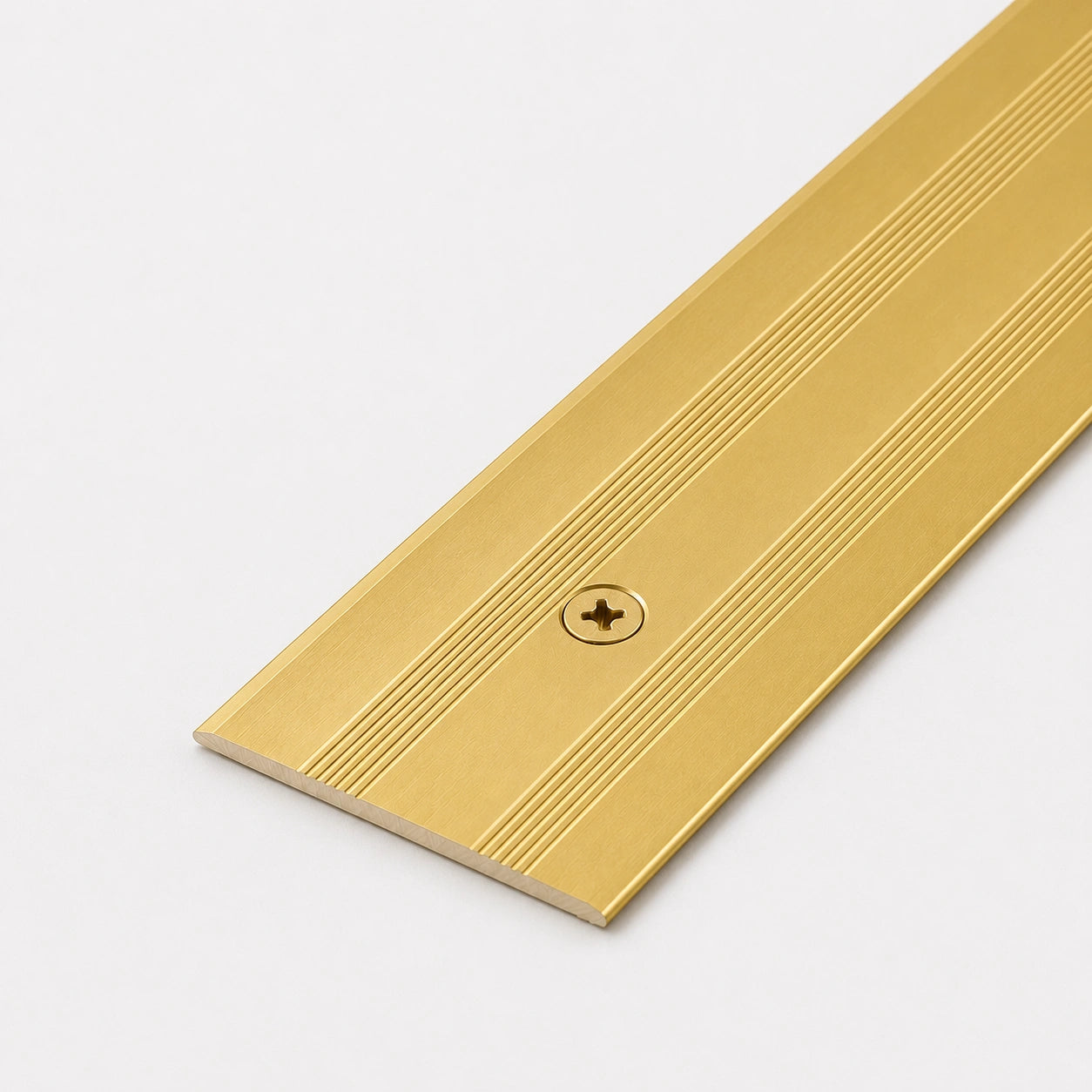 Aluminium Flat Screw Fix Door Threshold Strip in gold color