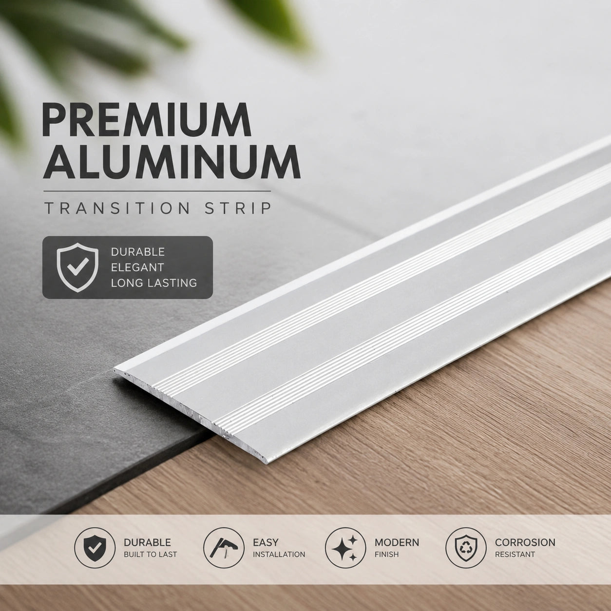Anodised Aluminium Flat Self Adhesive Door Threshold Strip main product thumbnail