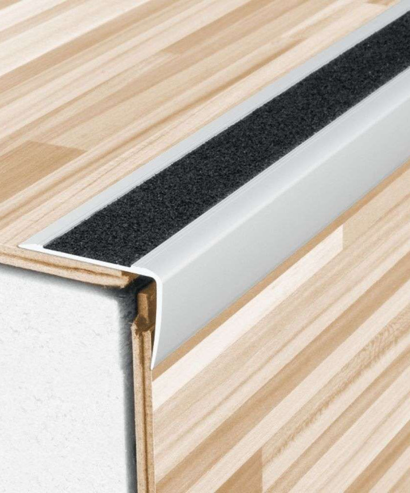 A44 41 x 26.6mm Anodised Aluminium Non Slip Stair Nosing Edge Trim With Tape Stair Nosing etc