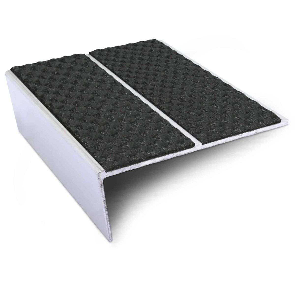 NSL10 Tredsafe 85 x 32mm Aluminium Non Slip Stair Nosing Edge Trim With Pvc Insert